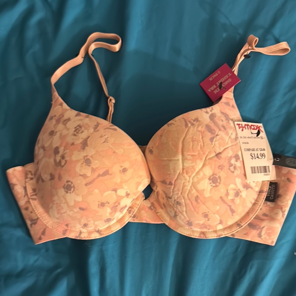 Floral Peach Bra